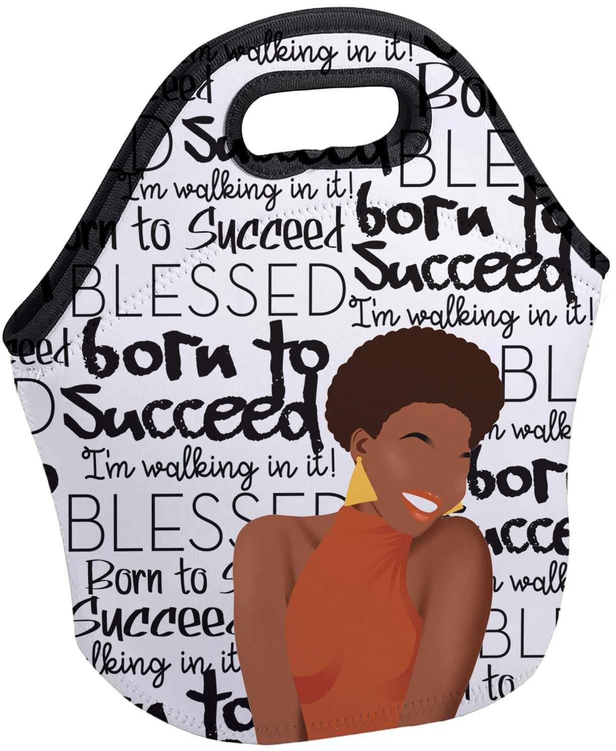 Insulated Lunch Bag-Born To Succeed (11.5"W x 12"H x 6.75"D)