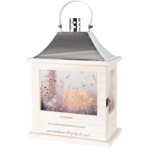 Lantern w/Flameless LED Candle & Timer-In Memory (8.75" x 12.5" x 5.25") (Pack Of 2)
