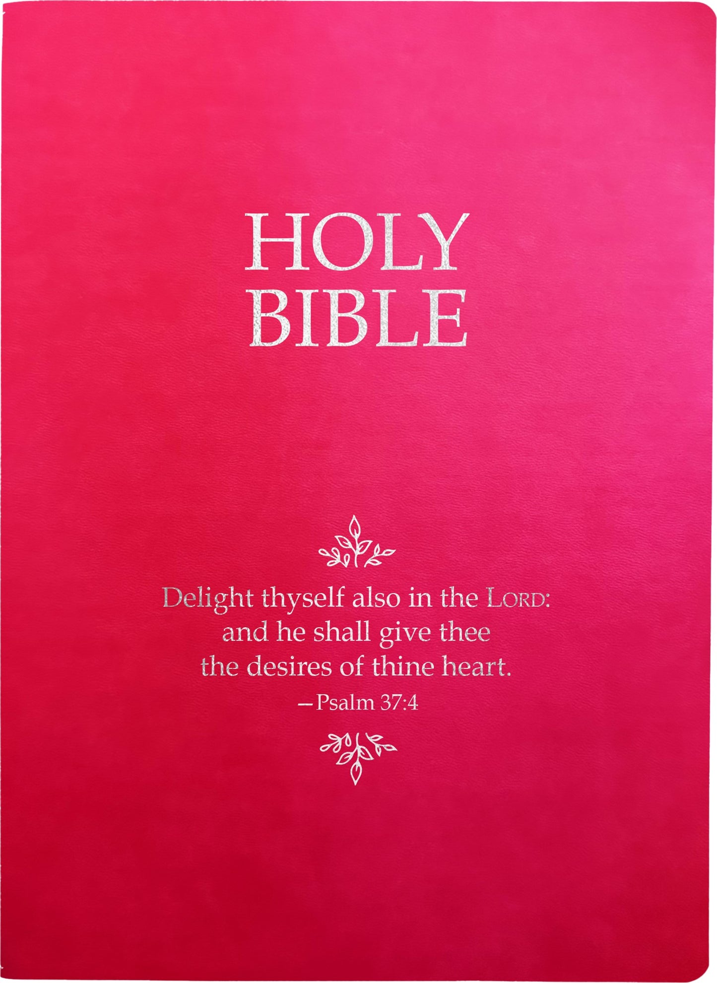 KJV Holy Bible Delight Yourself In The Lord Life Verse Edition Large Print-Berry Ultrasoft