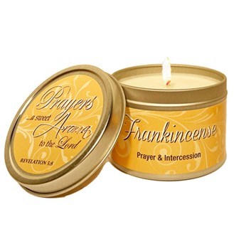 Candle-Frankincense w/Scripture Gold Tin-6 Oz
