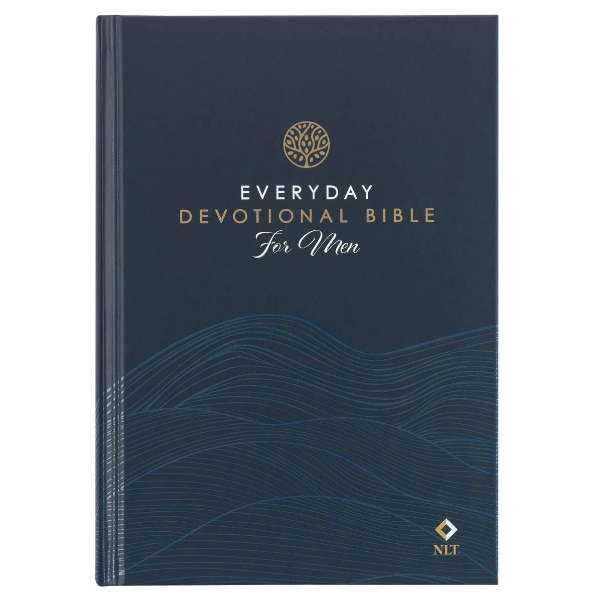 NLT Everyday Devotional Bible For Men-Navy Wave Hardcover