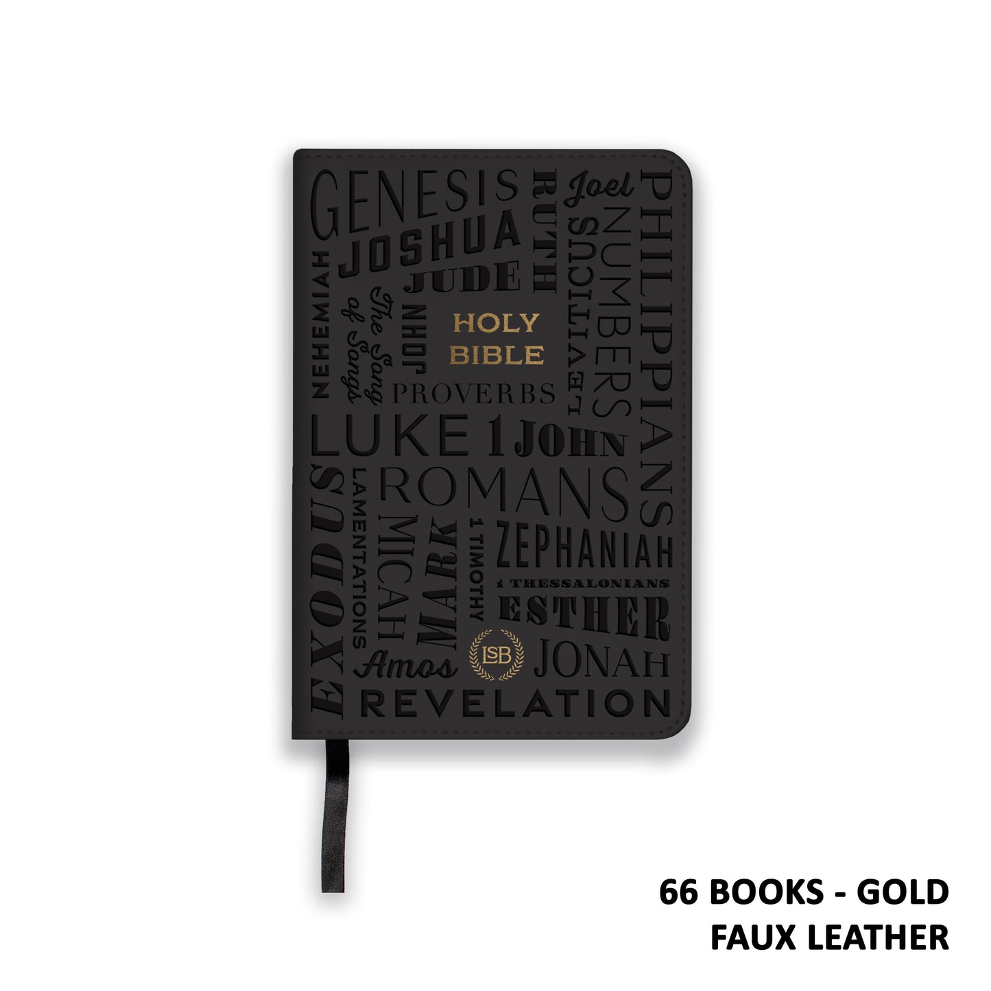 LSB Legacy Standard Bible/Compact Edition-Black/Gold Paste-Down Faux Leather