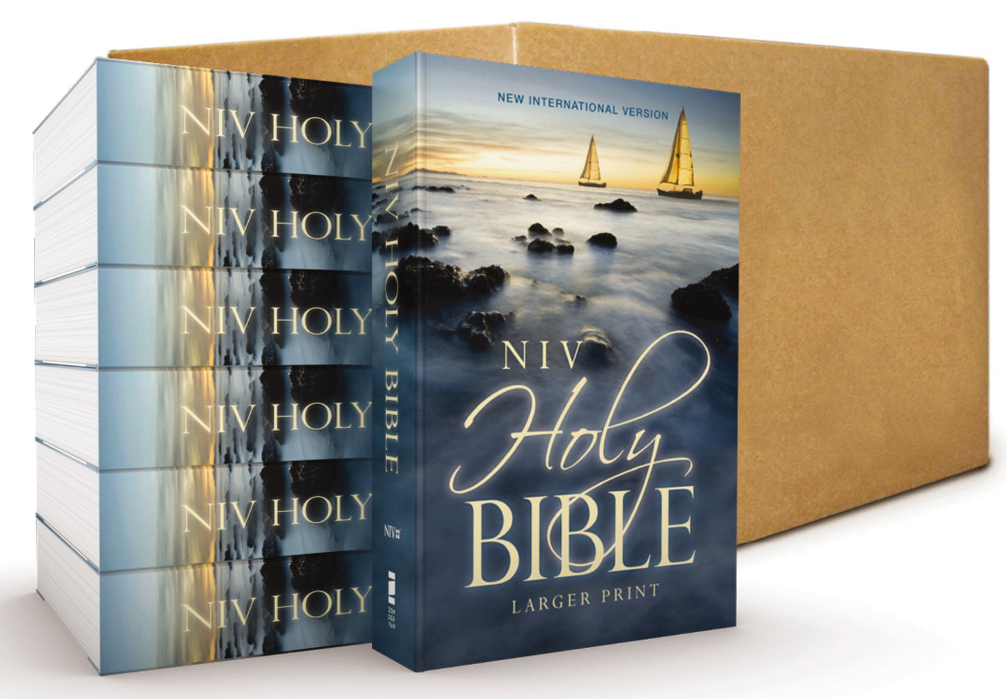 NIV Economy Holy Bible/Larger Print (Comfort Print)-Blue Paperback (Case Of 24)