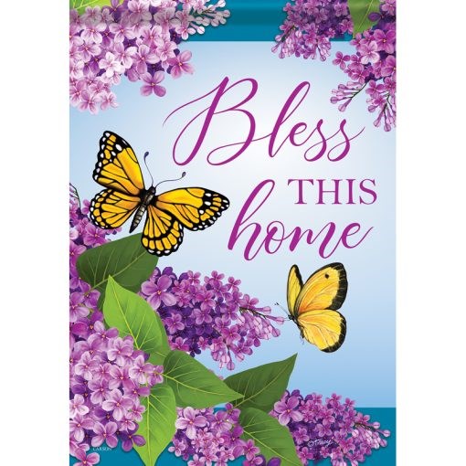 Flag-Garden-Durasoft-Bless This Home Butterflies (12.5" x 18")