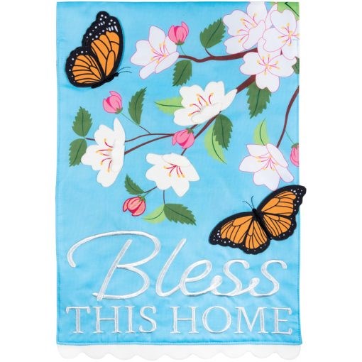 Flag-Garden-Applique-Butterfly Blessings (12.5" x 18")