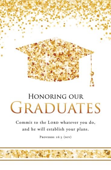 Bulletin-Honoring Our Graduates (Proverbs 16:3 NIV) (Pack Of 100)