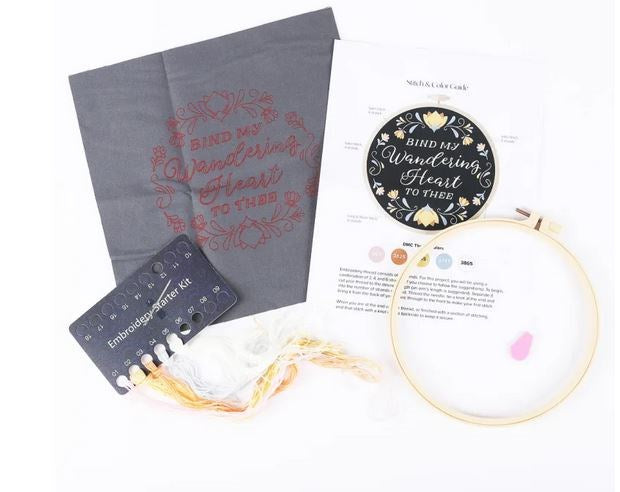 Embroidery Kit-Bind My Wandering Heart To Thee (8")