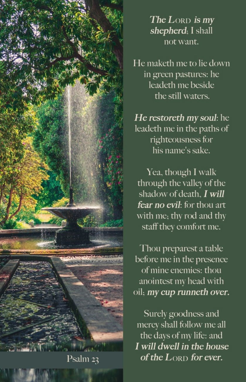 Bulletin-The LORD Is My Shepherd I Shall Not Want (Psalm 23 KJV) (Pack Of 100)