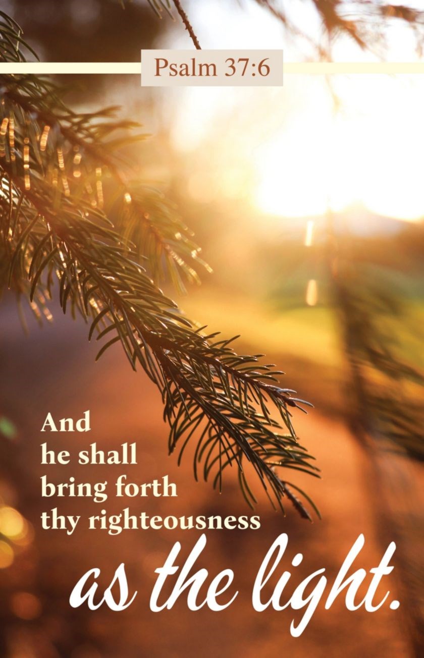 Bulletin-And He Shall Bring Forth Thy Righteousness As The Light (Psalm 37:6 KJV) (Pack Of 100)
