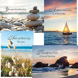 Card-Boxed-Seaside Sentiments Assorted (NIV) (Box Of 12)