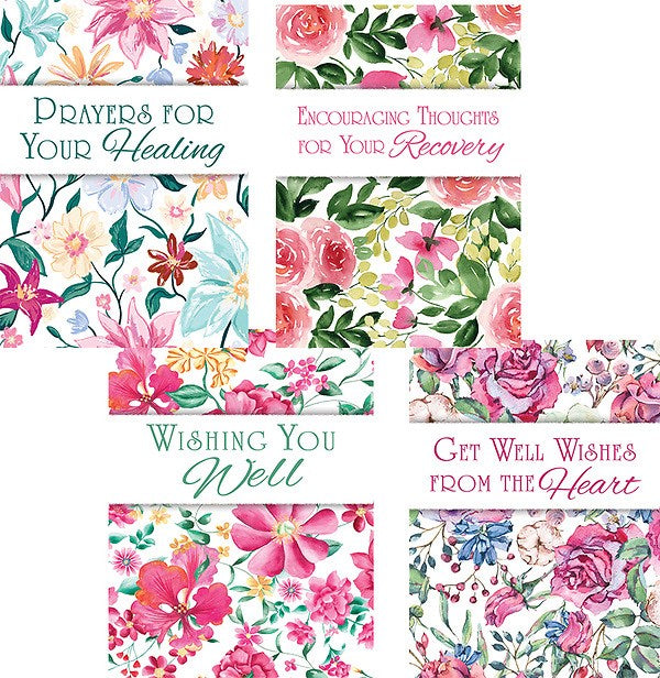 Boxed Card-Wishing You Well Assorted Get Well (KJV) (Box Of 12)