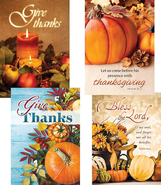 Card-Boxed-Thankful Harvest Assorted Thanksgiving (KJV) (Box Of 12)