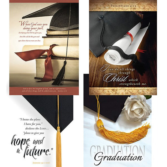 Card-Boxed-Milestones & Memories Assorted Graduation (NIV/KJV) (Box Of 12)