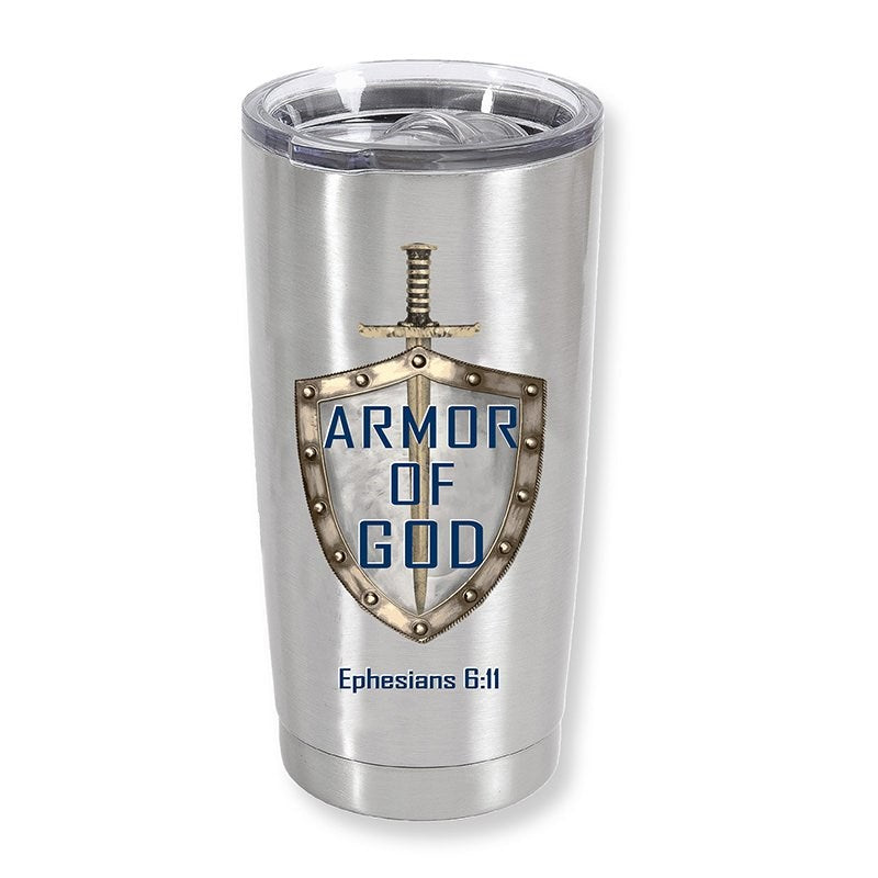 Travel Mug-Armor Of God (Ephesians 6:11)-Stainless Steel 20 oz (#71192)