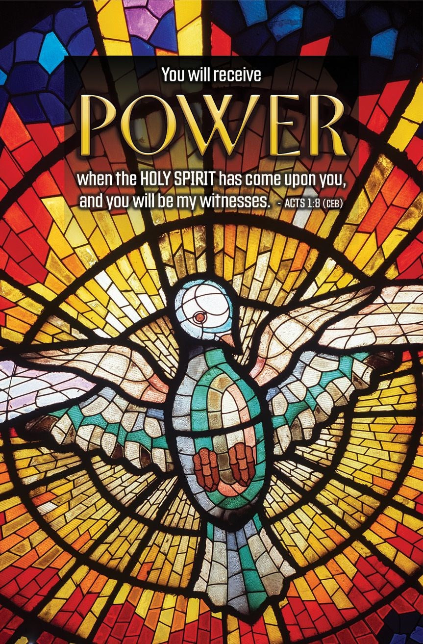Bulletin-Pentecost: You Will Receive Power (Acts 1:8) (Pack Of 100)