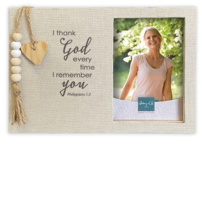 Frame-Memorial-I Thank God (Holds 4" x 6" Photo)