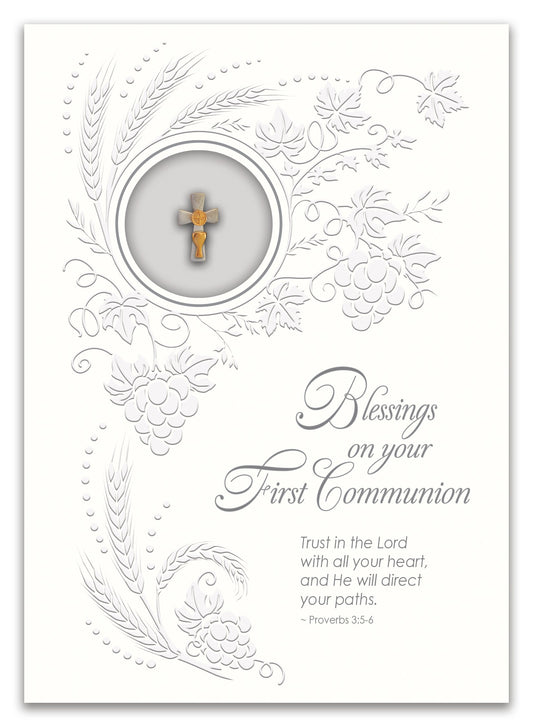 Greeting Card-Money Holder W/ Pin-First Communion