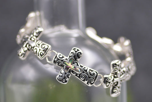Bracelet-Eden Merry-Magnetic-Abalone-Cross