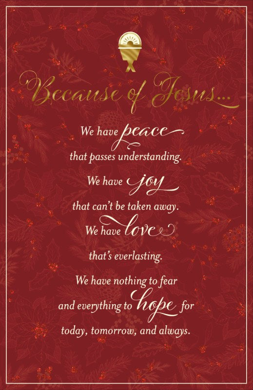 Card-Boxed-Christmas-Because Of Jesus (Box Of 18) (2024)