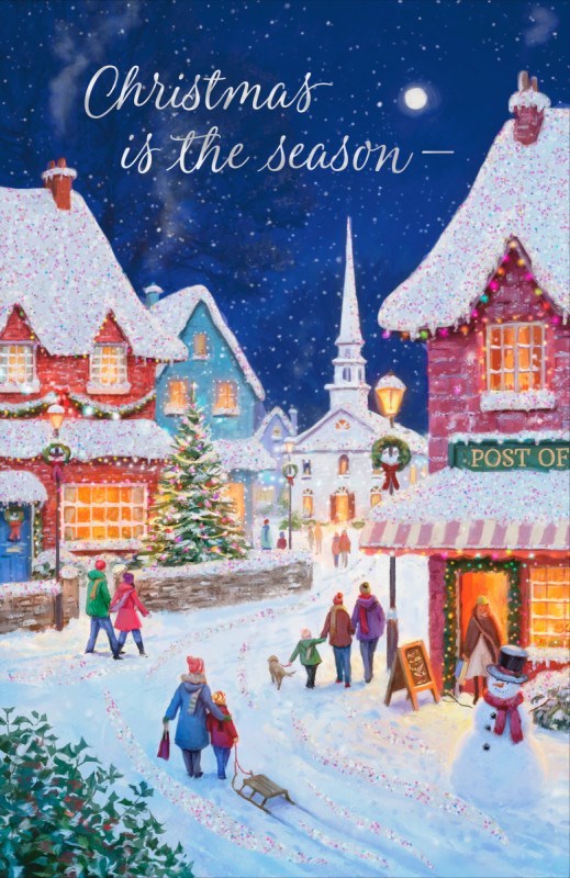 Card-Boxed-Christmas-Christmas Is The Season-Village (Pack Of 18) (2024)