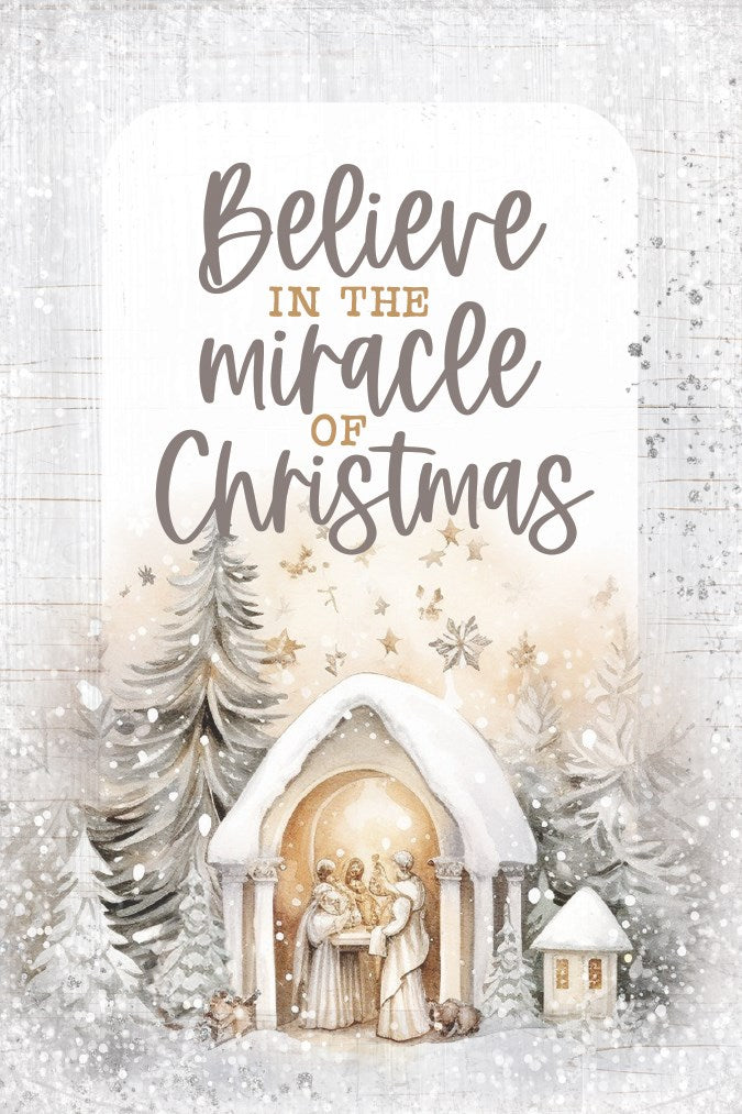 Wall Plaque-Mini Blessings-Believe In The Miracle (4" x 6")
