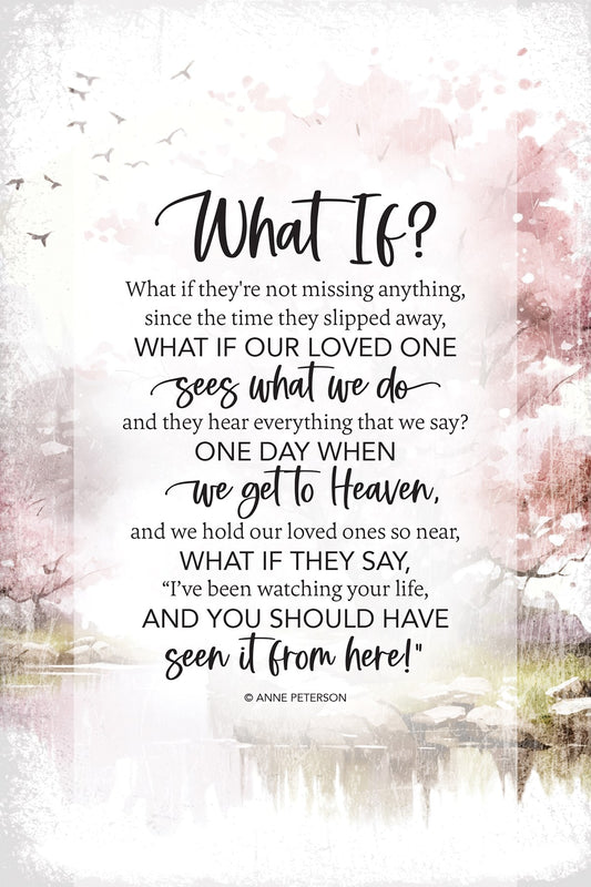 Plaque-Bereavement-What If? (6" x 9")