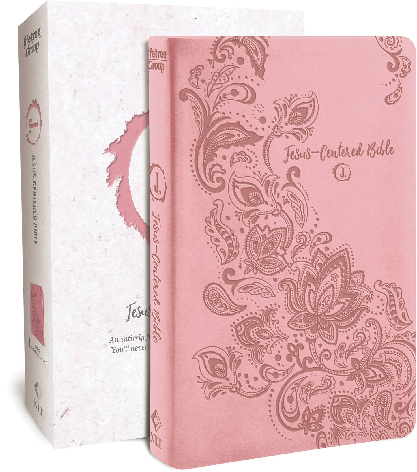 NLT Jesus-Centered Bible-Pink Leatherette