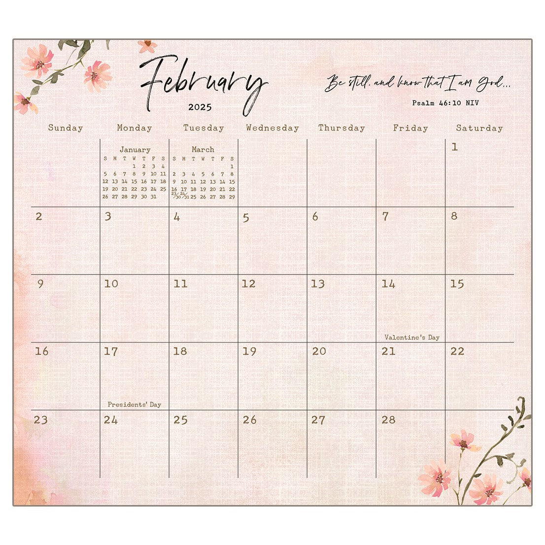 2025 Magnetic Calendar Pad-Be Still (9.375" x 8.375")