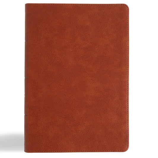 CSB Giant Print Single-Column Bible-Burnt Sienna LeatherTouch