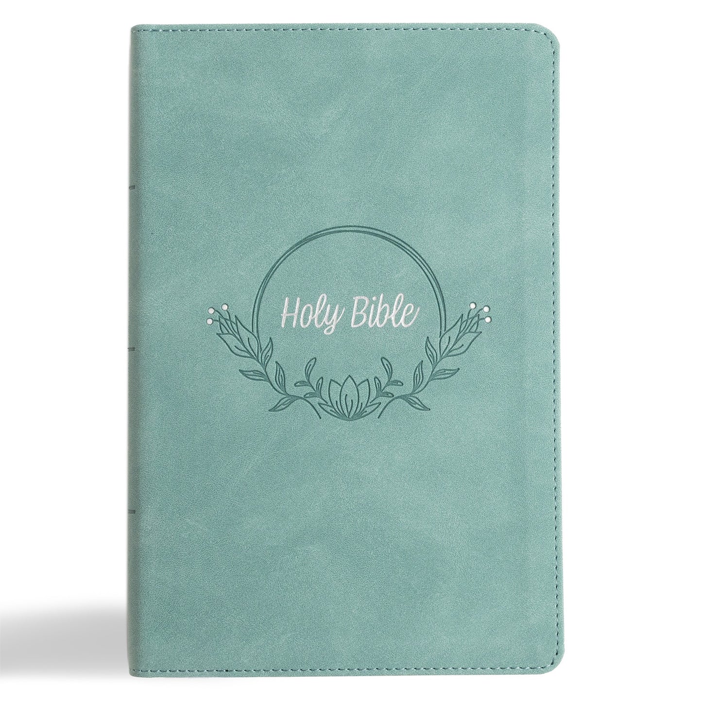 KJV Large Print Personal Size Reference Bible-Earthen Teal SuedeSoft LeatherTouch