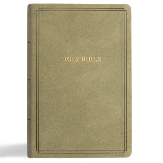 KJV Large Print Personal Size Reference Bible-Sage Suedesoft LeatherTouch