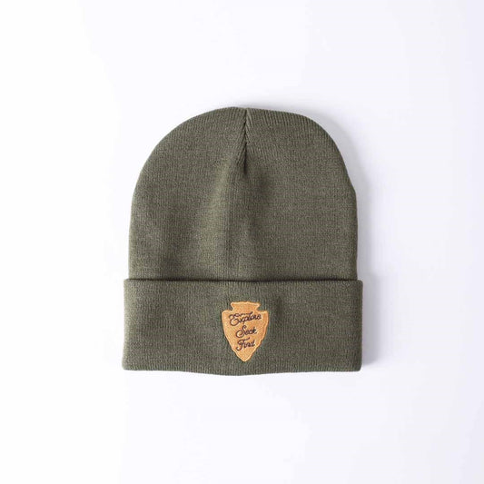 Beanie-Explore Seek Find-Moss Green