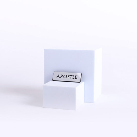 Badge-Contemporary-Apostle-Silver/Black-Pin Back
