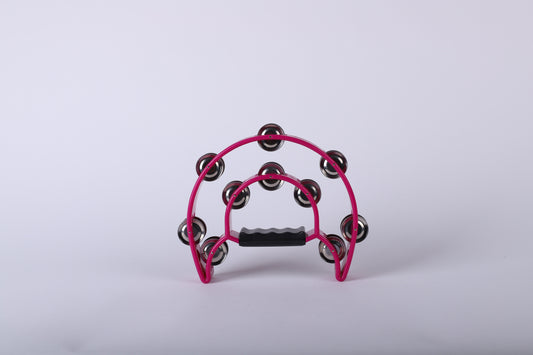 Instrument-Tambourine-Double Moon W/Double Cymbals-Magenta
