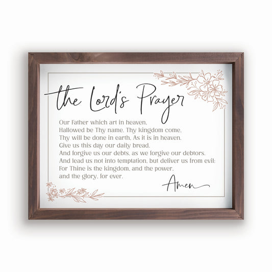 Framed Art-The Lord's Prayer (16.75" x 12.75")