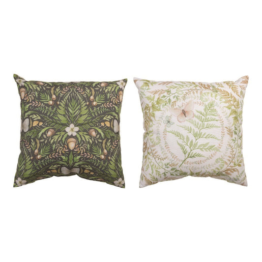 Pillow-Cottage Ferns-Indoor/Outdoor (18" x 18")