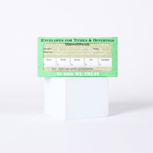 Offering Envelopes-Deuteronomy 12:6-7 (Spanish) (Pack Of 100)