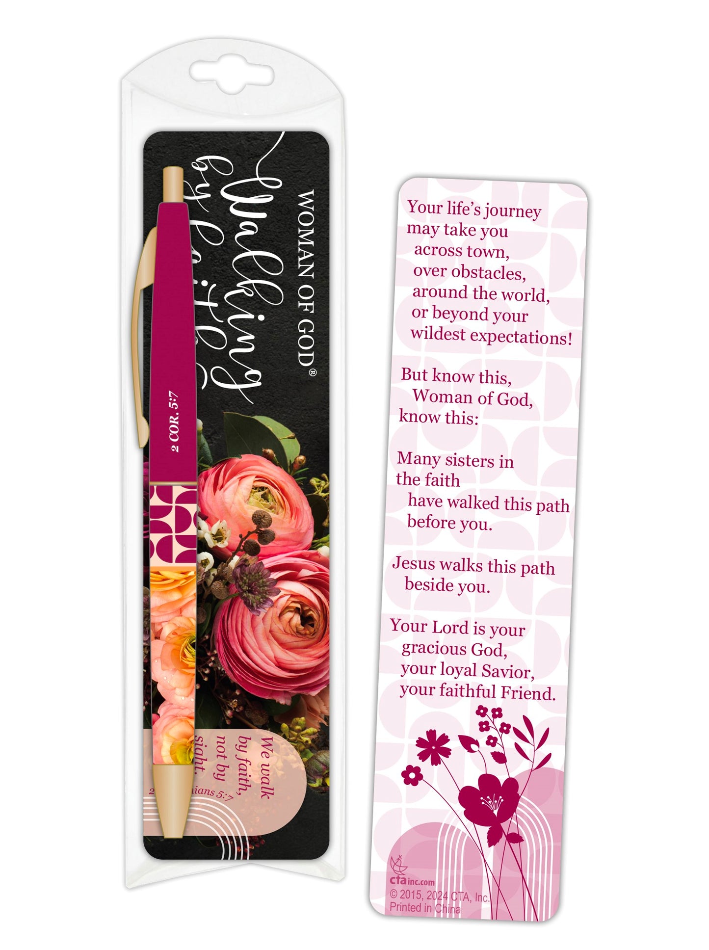 Pen & Bookmark Set-Woman Of God: Walk By Faith