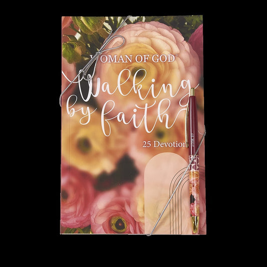 Gift Set-Woman Of God: Walk By Faith Devotions Book & Pen