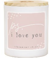Candle-P.S. I Love You-Strawberry Cream Scent (11 Oz - 2 Wick)