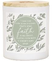 Candle-Faith Is About Leaves-Cozy Cottage Scent (11 Oz - 2 Wick)