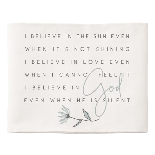 Pillow Hug-I Believe In God (35.25" x 7.25")