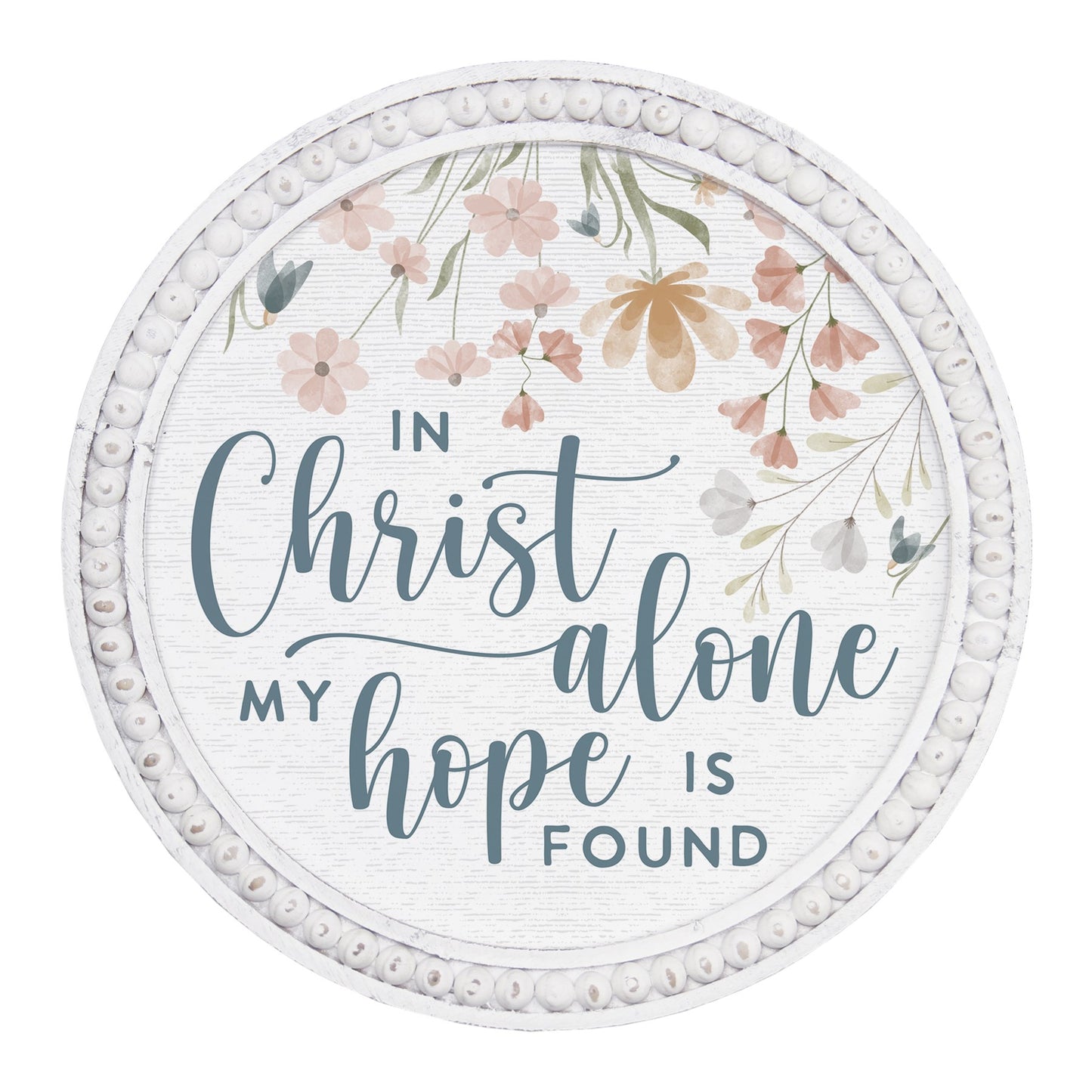 Beaded Art Round-Christ Alone Flowers (14" x 14")