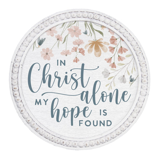 Beaded Art Round-Christ Alone Flowers (14" x 14")