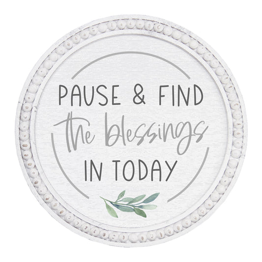 Beaded Art Round-Pause And Find (14" x 14")