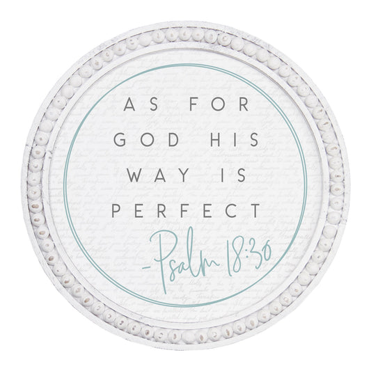 Beaded Art Round-As For God (14" x 14")