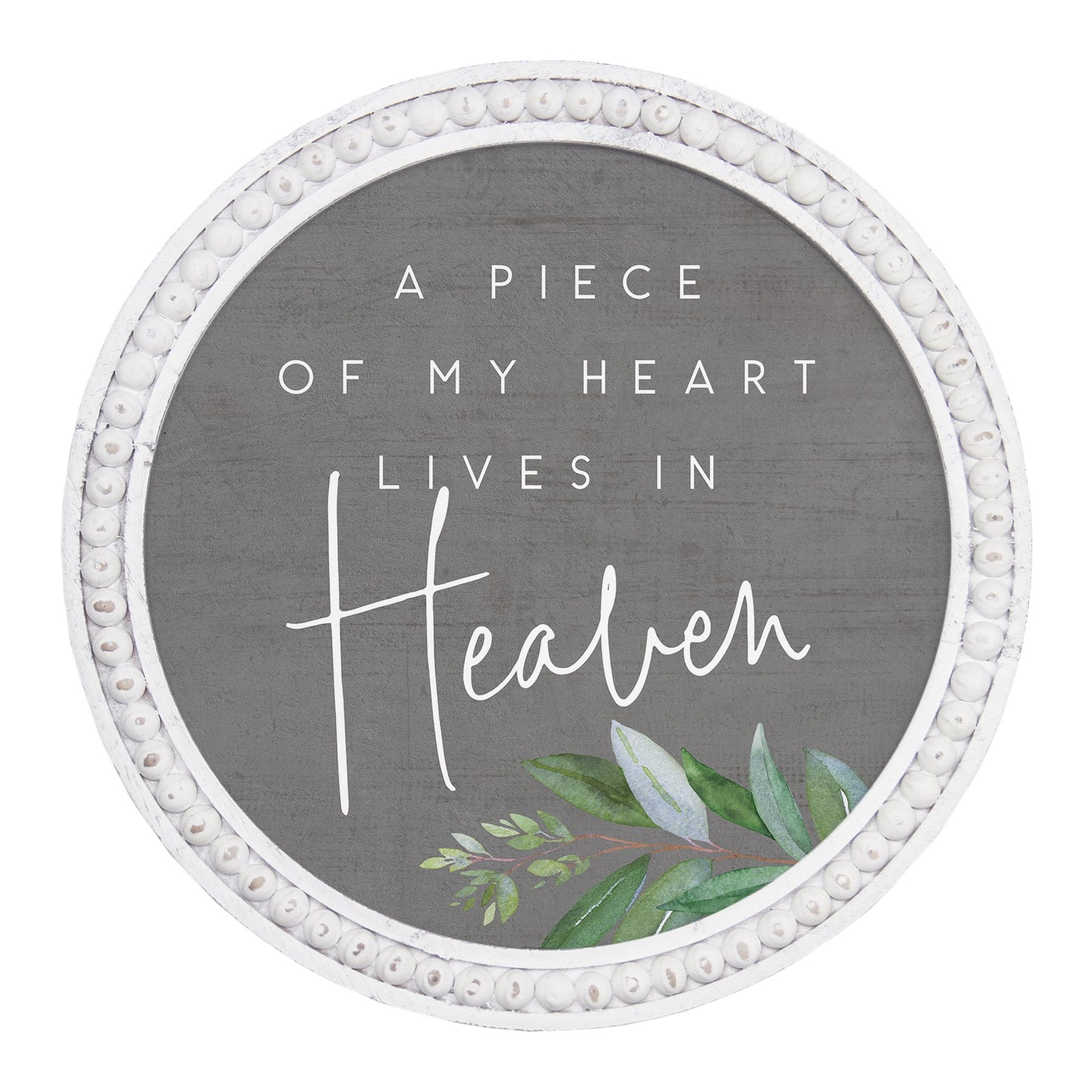 Beaded Art Round-Piece Of My Heart (14" x 14")