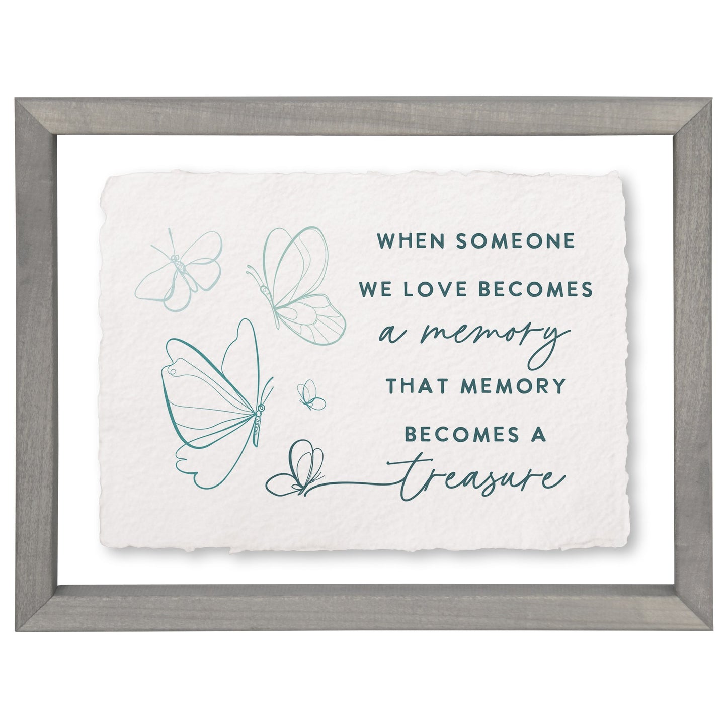Floating Art Rectangle-Memory Treasure Butterfly (11" x 14")