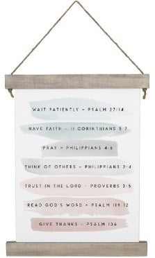 Hanging Canvas-Wait Patiently (10" x 17")