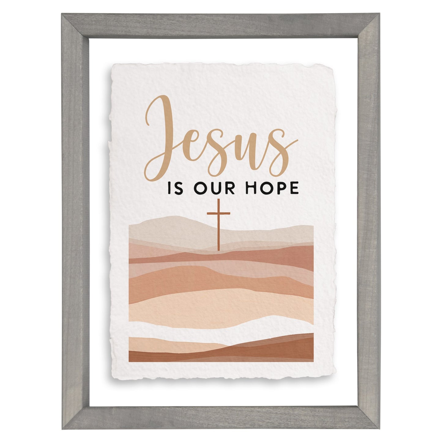 Floating Art Rectangle-Jesus Our Hope (11" x 14")